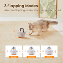 Flapping Cat Toys Emperor Penguin, Rechargeable, Lifelike Bird Chirp, Catnip Kicker Toys