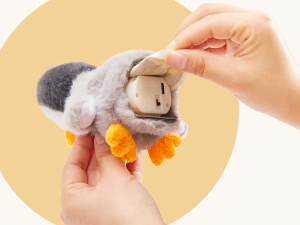 Flapping Cat Toys Emperor Penguin, Rechargeable, Lifelike Bird Chirp, Catnip Kicker Toys