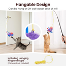 Cat Toys Flapping Fish, Interactive Hangable Realistic Anglerfish Toy Stuffed with Catnip and Crinkle Paper
