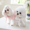 Tie Bow Pet Dress | Elegant Ribbon Collar Outfit for Small Dogs & Cats