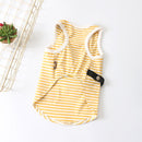 Dog Backpack Vest | Summer Cotton Striped Pet Shirt