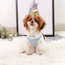 Dog Backpack Vest | Summer Cotton Striped Pet Shirt