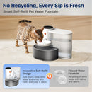 Automatic Cat Water Fountain with Self Refilling and Pouring Pet Water Dispenser Bowl