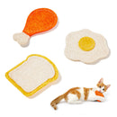 Loofah Cat Chew Toys with Catnip and Silvervine,3PCS Interactive Kitten Loofa Dental Teething and Biting Catnip Toys