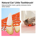 Loofah Cat Chew Toys with Catnip and Silvervine,3PCS Interactive Kitten Loofa Dental Teething and Biting Catnip Toys
