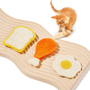 Loofah Cat Chew Toys with Catnip and Silvervine,3PCS Interactive Kitten Loofa Dental Teething and Biting Catnip Toys