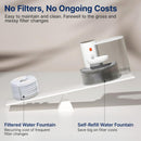 Automatic Cat Water Fountain with Self Refilling and Pouring Pet Water Dispenser Bowl