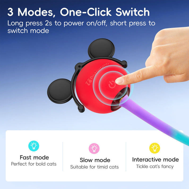 Interactive Moving Ball Cat Toys with Fluffy Tail,Smart Interactive Cat Rolling Ball