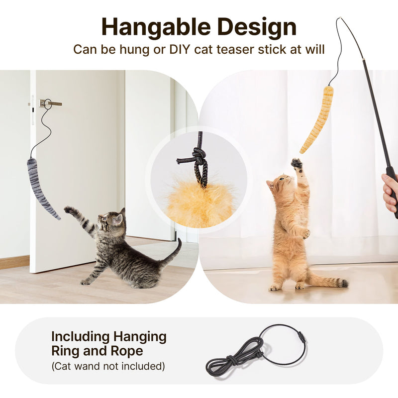 Lifelike Tail Simulation Cat Catnip Toys, Pack of 3