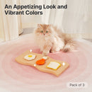 Loofah Cat Chew Toys with Catnip and Silvervine,3PCS Interactive Kitten Loofa Dental Teething and Biting Catnip Toys