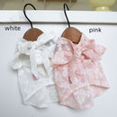 Tie Bow Pet Dress | Elegant Ribbon Collar Outfit for Small Dogs & Cats