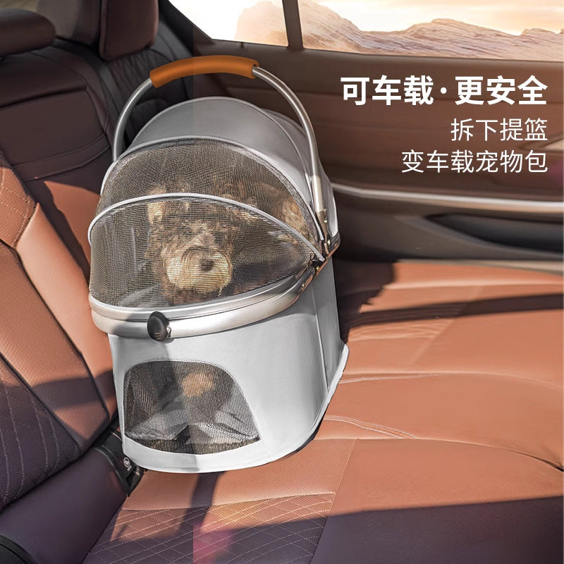 【Commapet】狗狗貓咪中小型犬分離提籃推車