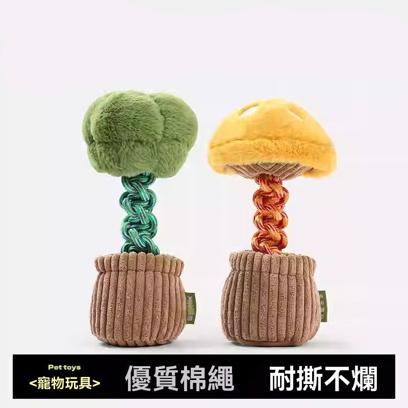 Commapet- 耐咬磨牙繩結幼犬發聲解悶神器狗寵物玩具