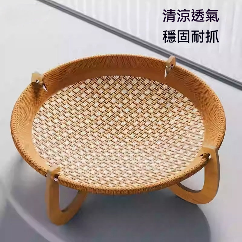 【Commapet】藤編貓窩可拆洗四季通用