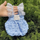 Lace Pet Dress | Summer Contrast Suspender Skirt for Dogs