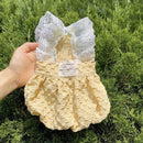 Lace Pet Dress | Summer Contrast Suspender Skirt for Dogs